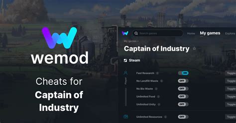 captain of industry cheats